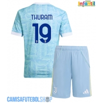 Camisa de time de futebol Juventus Khephren Thuram #19 Replicas 2º Equipamento Infantil 2025-26 Manga Curta (+ Calças curtas)